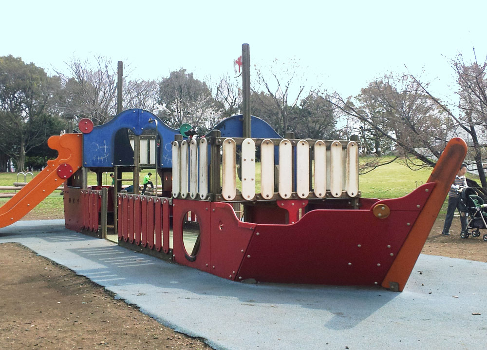 Pirate ship for kids in Kinuta Park - March 29, 2014